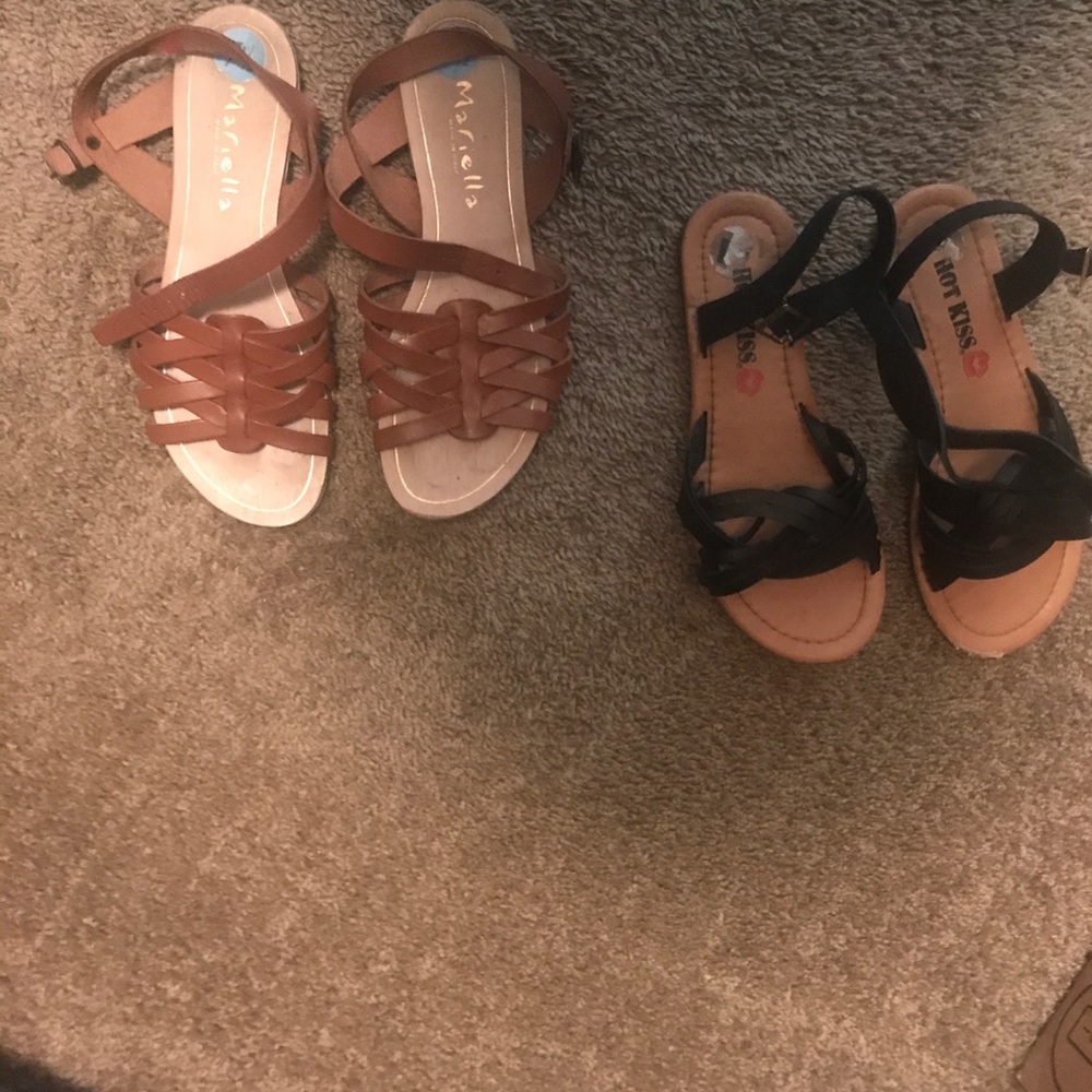TJmax brand strap sandles both pairs
